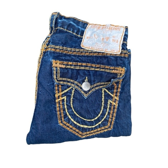 Vintage True Religion Jeans Size 34 BILLY SUPER QT RARE STITCH - Picture 3 of 12